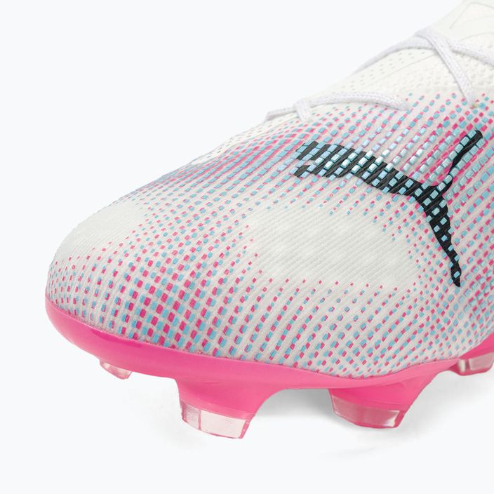 Încălțăminte de fotbal PUMA Future 7 Ultimate Low FG/AG white/black/poison pink/bright aqua/silver mist 7