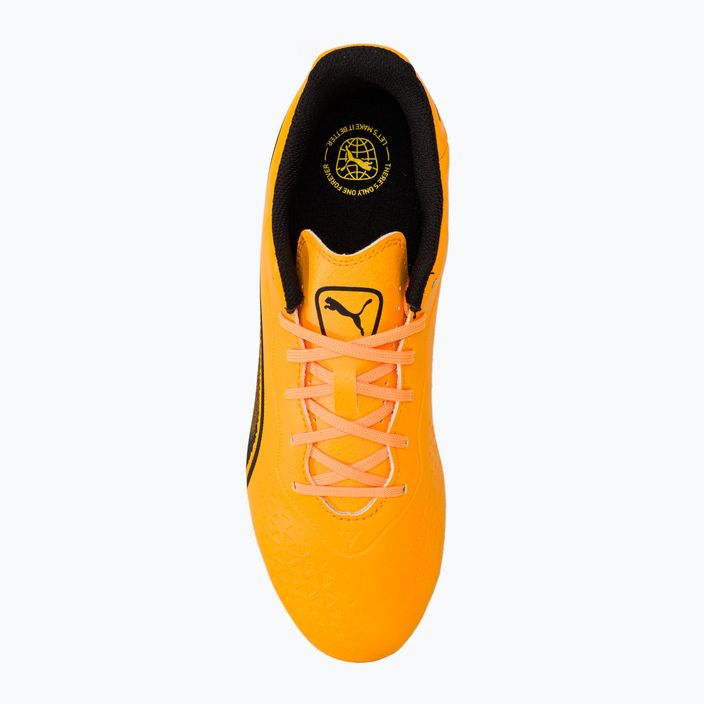 Încălțăminte de fotbal PUMA King Match Fg/Ag sun stream/puma black/sunset glow 5