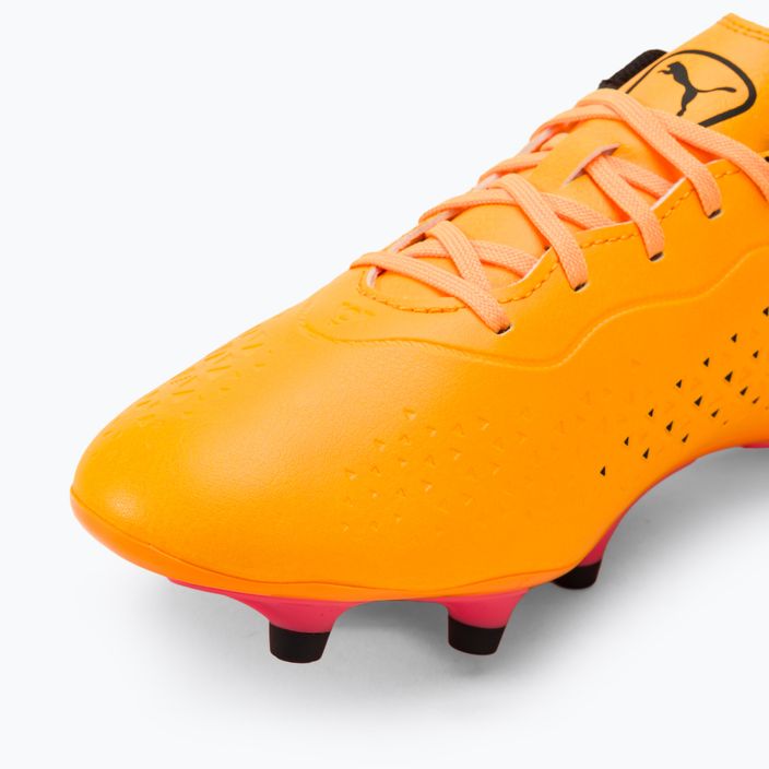 Încălțăminte de fotbal PUMA King Match Fg/Ag sun stream/puma black/sunset glow 7