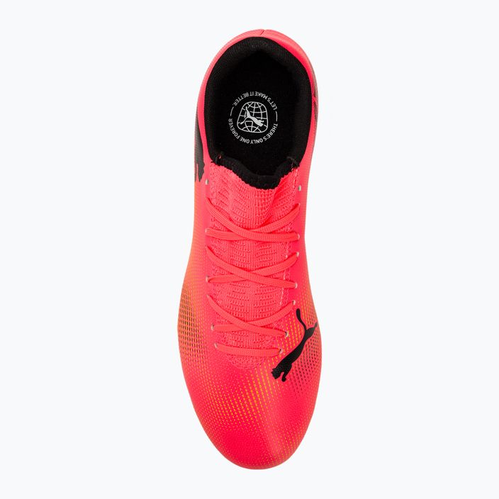 Încălțăminte de fotbal PUMA Future 7 Play FG/AG sunset glow/puma black/sun stream 5