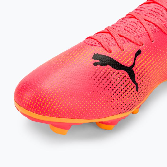 Încălțăminte de fotbal PUMA Future 7 Play FG/AG sunset glow/puma black/sun stream 7