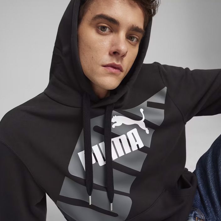 Bluză pentru bărbați PUMA Power Graphic Hoodie TR puma black 6