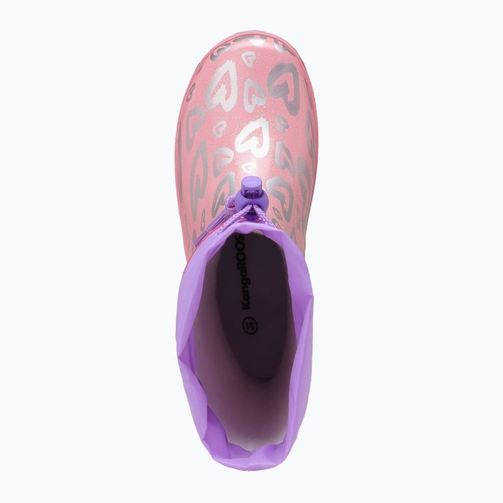 Cizme pentru copii  KangaROOS K-Rain lavender / metallic heart 9