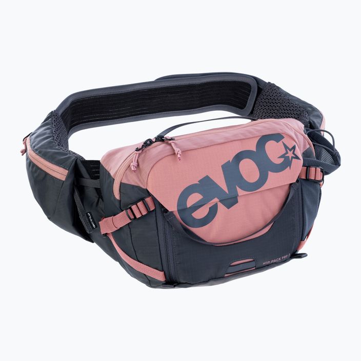 Borsetă EVOC Hip Pack Pro 3 l cu rezervor 1.5 l dusty pink/carbon grey