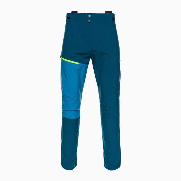 Pantaloni cu membrană Ortovox Westalpen 3L albastru marin deschis pentru bărbați 7025300017