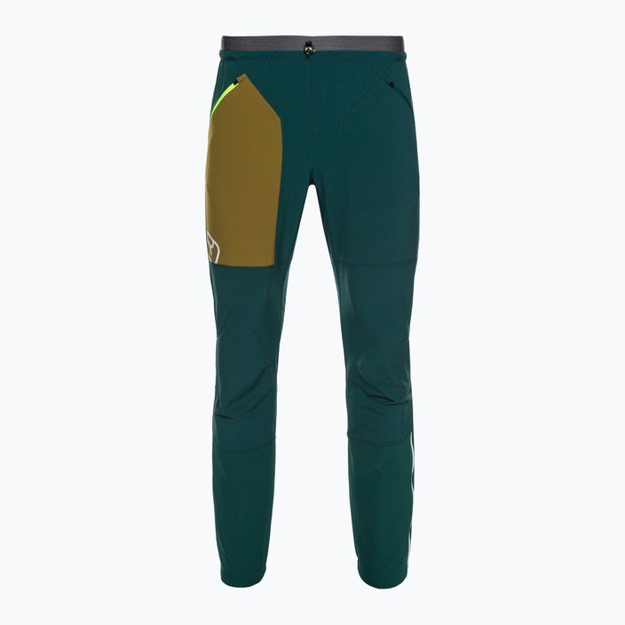 Pantaloni bărbătești softshell Ortovox Berrino verde 6037400020