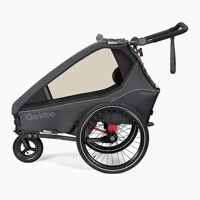 Remorcă pentru bicicletă Qeridoo Kidgoo 2 dark steel grey