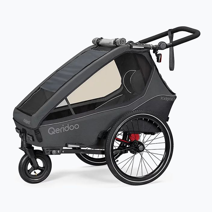 Remorcă pentru bicicletă Qeridoo Kidgoo 1 dark steel grey