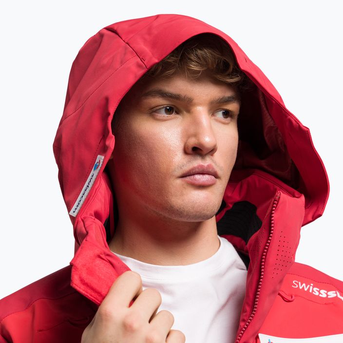Jachetă de schi pentru bărbați Descente Swiss National Team Replica 86 roșu DWMUGK20 5