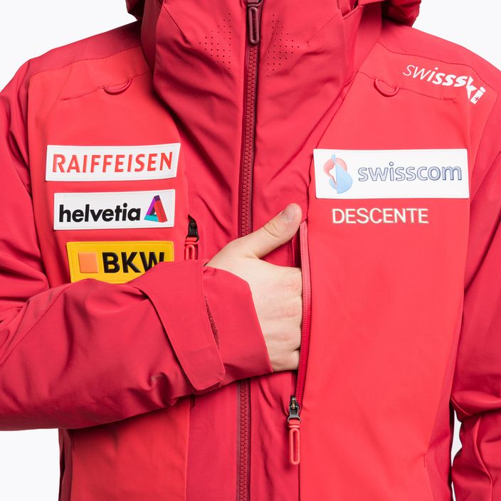 Jachetă de schi pentru bărbați Descente Swiss National Team Replica 86 roșu DWMUGK20 9