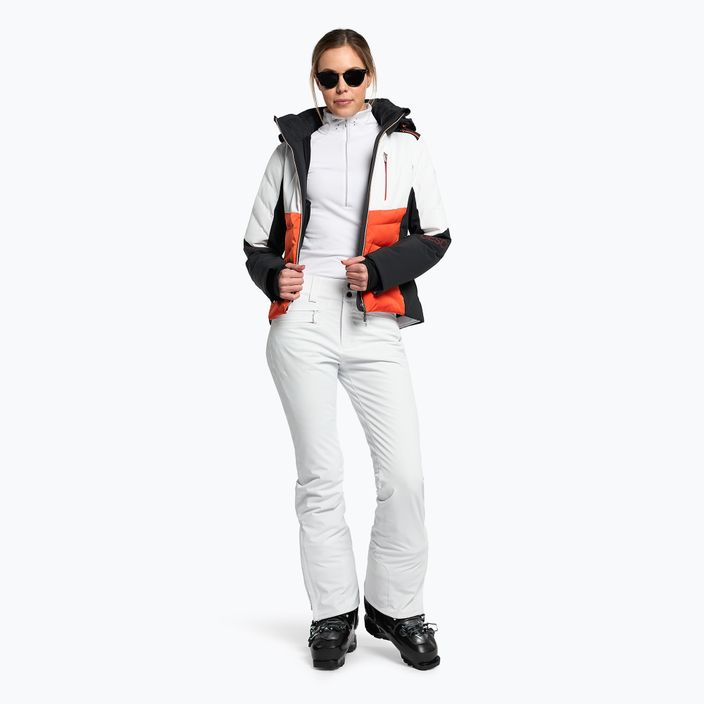Jachetă de schi pentru femei Descente Evelyn 30 portocaliu și alb DWWUGK23 2