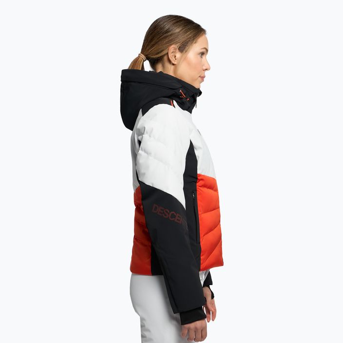 Jachetă de schi pentru femei Descente Evelyn 30 portocaliu și alb DWWUGK23 3