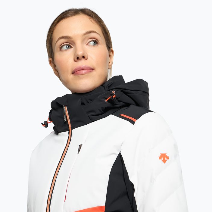 Jachetă de schi pentru femei Descente Evelyn 30 portocaliu și alb DWWUGK23 6