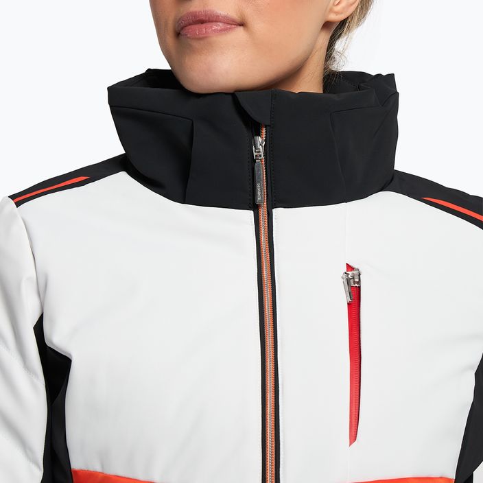 Jachetă de schi pentru femei Descente Evelyn 30 portocaliu și alb DWWUGK23 7