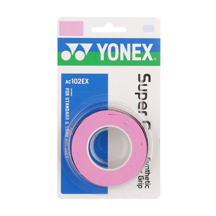 Învelitori pentru rachete de badminton YONEX AC 102 EX 3 buc. french pink 2