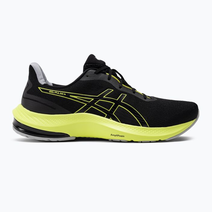 ASICS Gel-Pulse 14 pantofi de alergare pentru bărbați negru / galben strălucitor 2