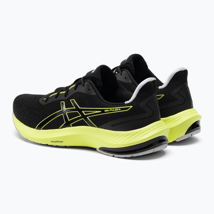 ASICS Gel-Pulse 14 pantofi de alergare pentru bărbați negru / galben strălucitor 3