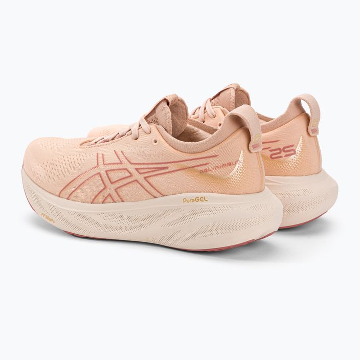 ASICS Gel-Nimbus 25, pantofi de alergare pentru femei, culoarea caisei palide/grena deschis 3