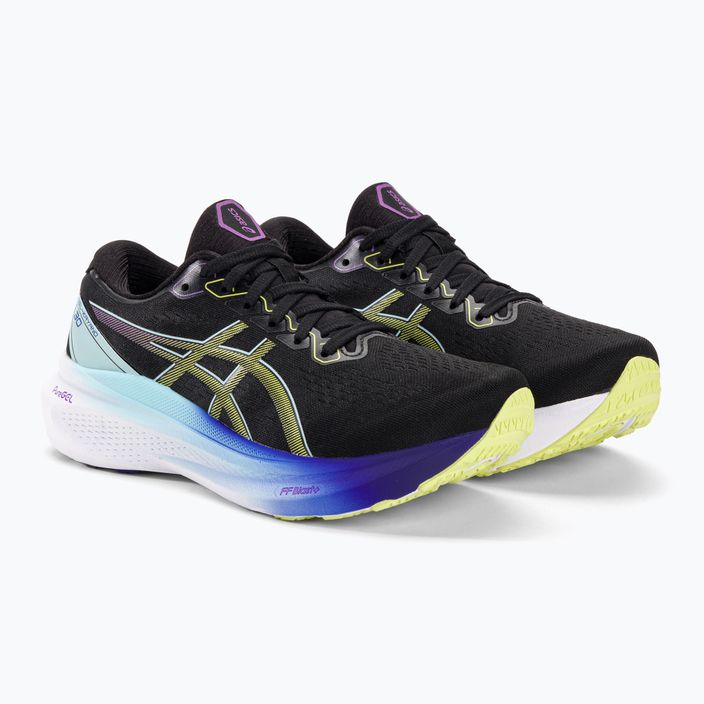 ASICS Gel-Kayano 30 pantofi de alergare pentru femei negru/galben luminos 4
