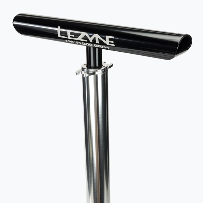 Pompă de bicicletă Lezyne CNC Floor Drive 3.5 gloss silver 3