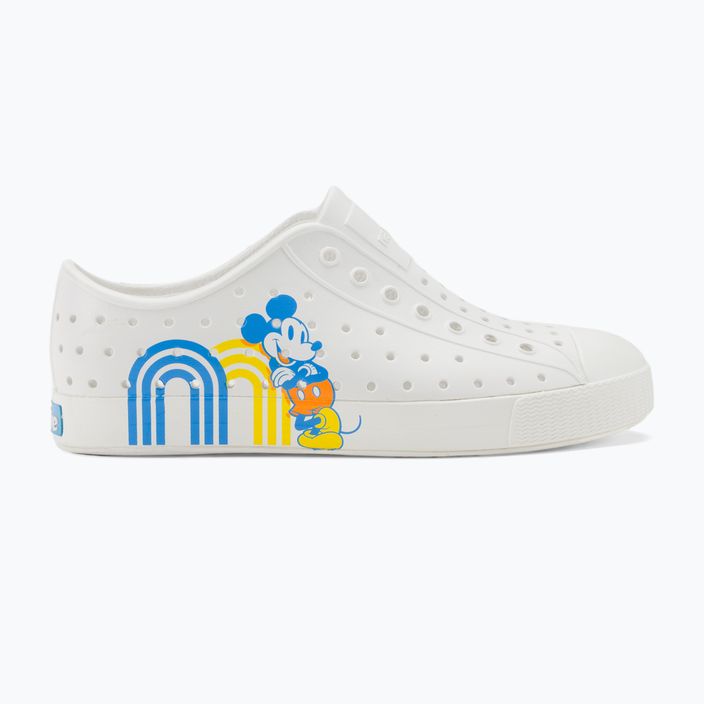 Pantofi de sport pentru copii Native Jefferson Print Disney Jr, alb scoică / alb scoică / mickey pozitiv 2