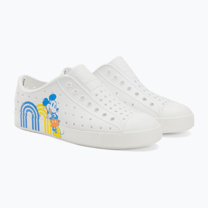 Pantofi de sport pentru copii Native Jefferson Print Disney Jr, alb scoică / alb scoică / mickey pozitiv 4