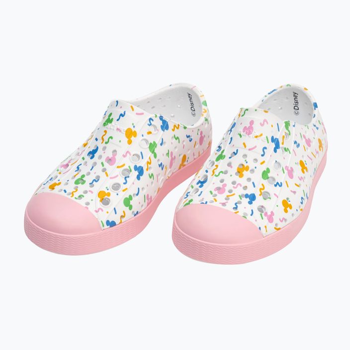Pantofi de sport pentru copii Native Jefferson Print Disney Jr, model shell white/princess pink/pastel white confetti pentru copii 11