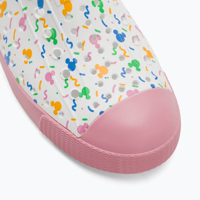 Pantofi de sport pentru copii Native Jefferson Print Disney Jr, model shell white/princess pink/pastel white confetti pentru copii 7