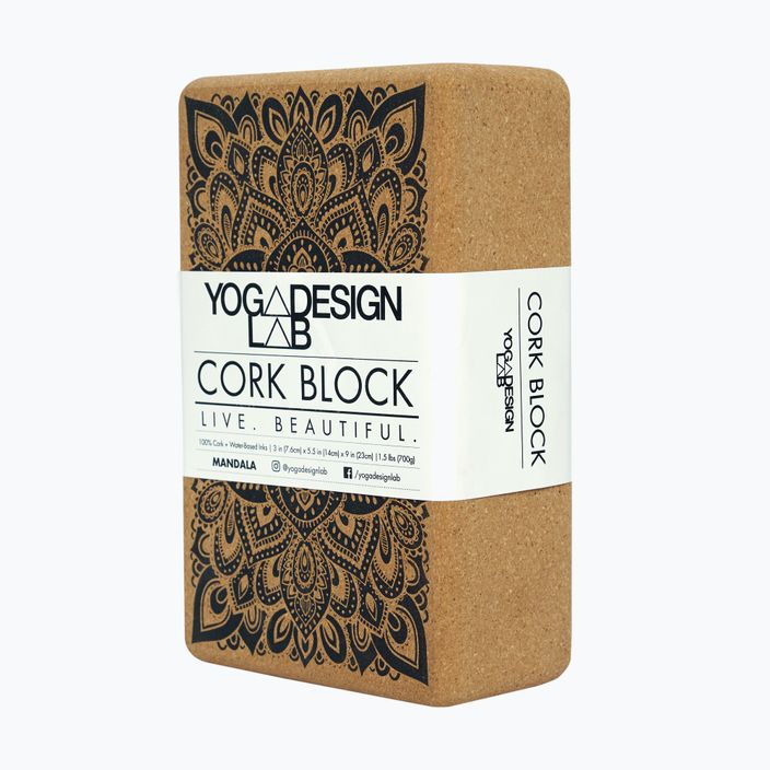 Cărămidă de yoga Yoga Design Lab Cork Yoga BL-Cork-Mandala, negru 9