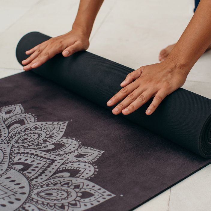 Saltea de yoga YogaDesignLab Combo Yoga, negru, CM-1.5-Mandala Black 8