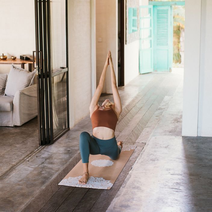 Yoga Design Lab Cork Cork maro yoga mat CorM-3.5-Mandala White 6