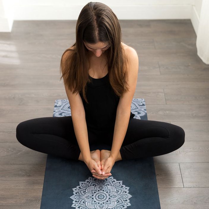 Saltea de yoga YogaDesignLab Combo Yoga, bleumarin, CM-3.5-Mandala Sapphire 5