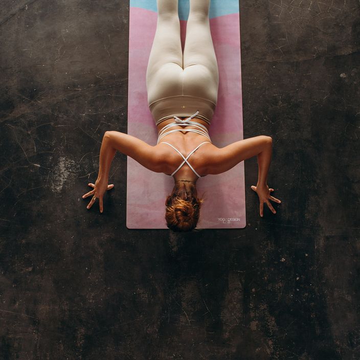 Saltea de yoga YogaDesignLab Combo Yoga, roz, CM-5.5-Thar 7