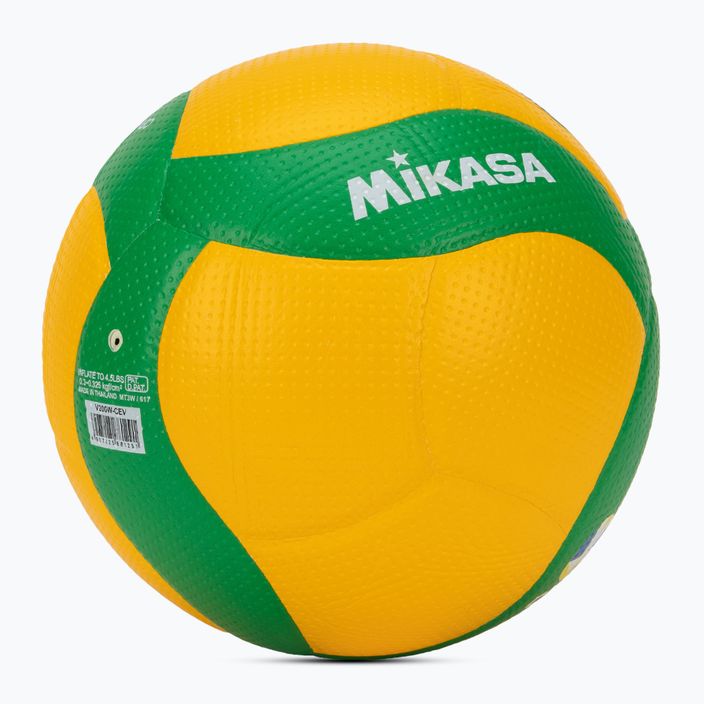 Mikasa CEV Volleyball galben-verde V200W 2