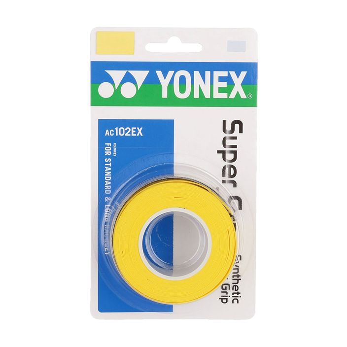 Învelitori pentru rachete de badminton YONEX AC 102 EX 3 buc. yellow 2