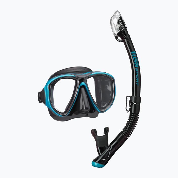 TUSA Powerview Mască + Snorkel negru-verde UC 2425