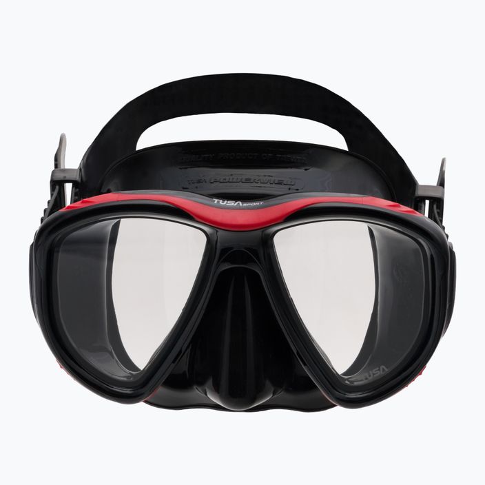 TUSA Powerview Dive Set Mască + Snorkel negru / roșu UC 2425 2