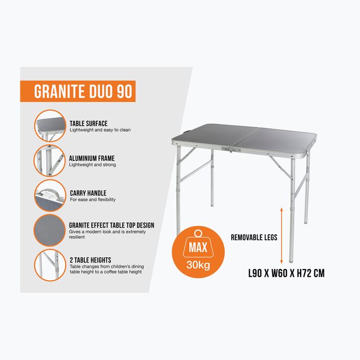 Masă de drumeție Vango Granite Duo 90 gri 2