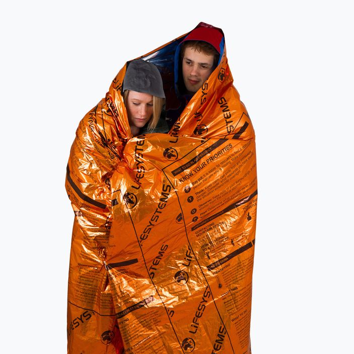Pătură termică pentru două persoane Lifesystems Heatshield Blanket Double portocalie LM42170 5
