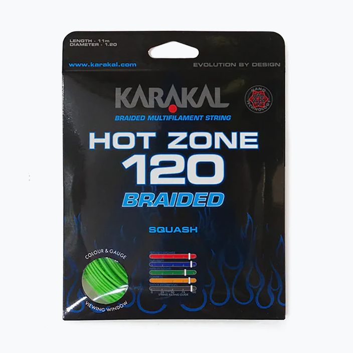Cordaj de squash Karakal Hot Zone Braided 120 11 m green