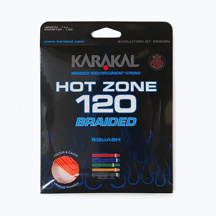 Cordaj de squash Karakal Hot Zone Braided 120 11 m orange