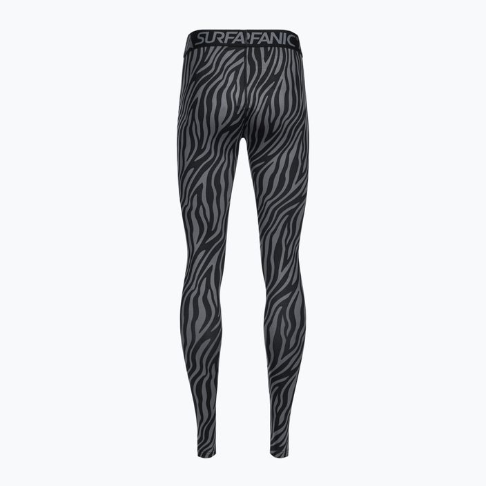 Pantaloni termoactivi pentru femei Surfanic Cozy Limited Edition Long John black zebra 6