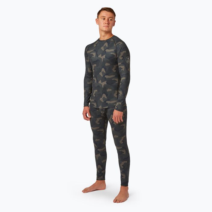 Longsleeve termoactiv pentru bărbați Surfanic Bodyfit Limited Edition Crew Neck forest geo camo 2