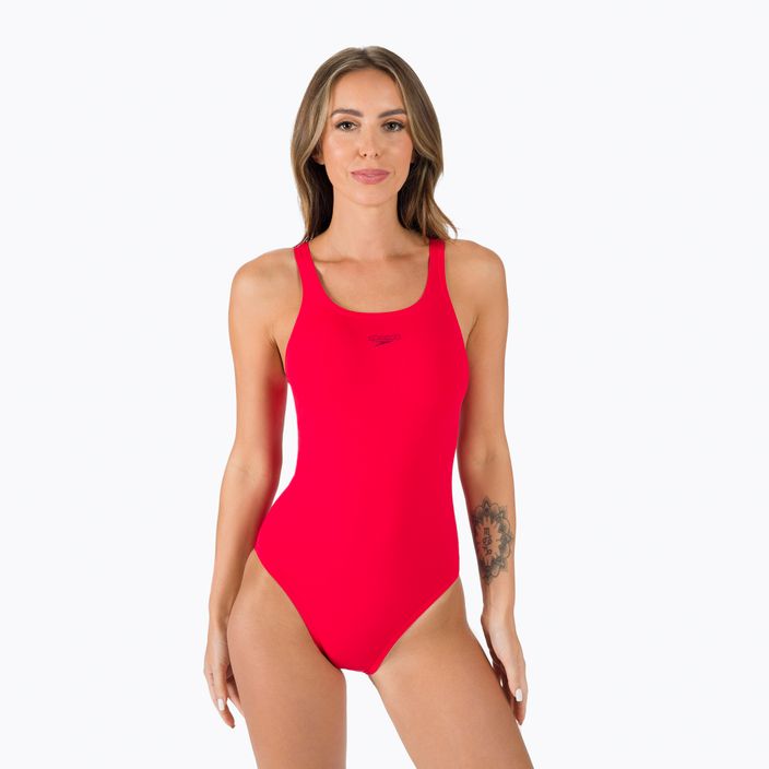 Speedo Essential Endurance+ Medalist roșu costum de baie întreg pentru femei 125156446