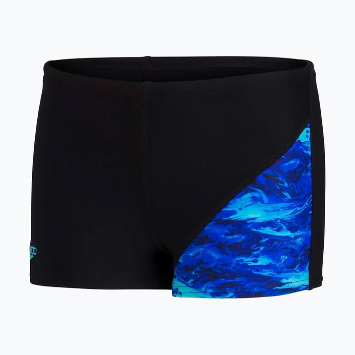 Speedo Digital Allover X Panel Aquashort Pantaloni de înot pentru copii negru și albastru 68-12866G021 6