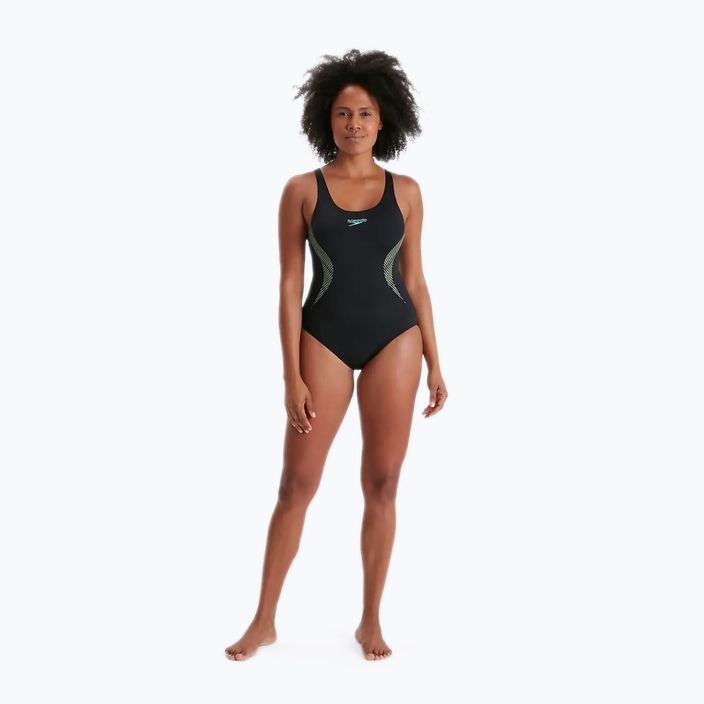 Speedo Placement Muscleback costum de baie o singură piesă pentru femei negru 68-08694 7