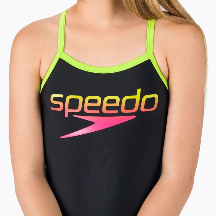 Speedo Boom Logo Boom Logo Thinstrap Muscleback costum de baie pentru copii negru 68-09533G717 4