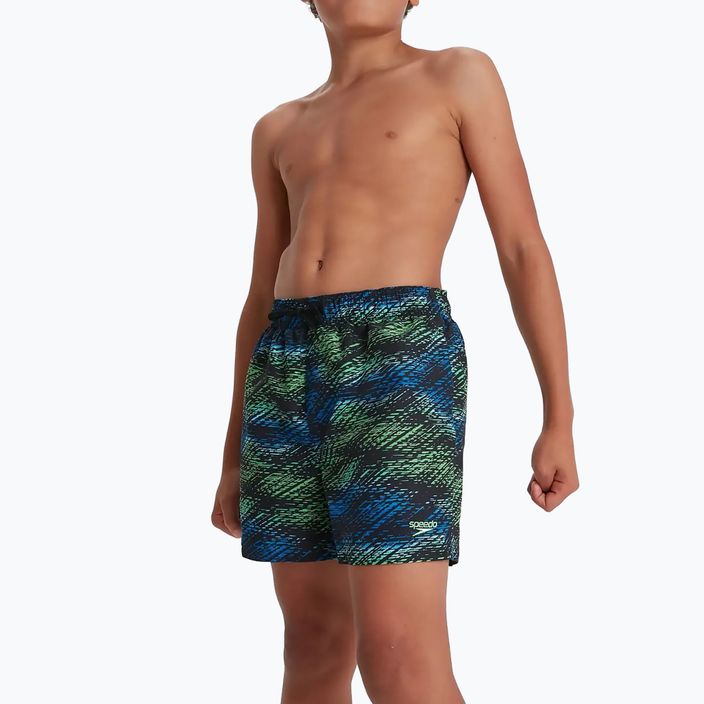 Speedo Pantaloni scurți de înot pentru copii cu imprimeu de 13' negru 68-12404G686 2