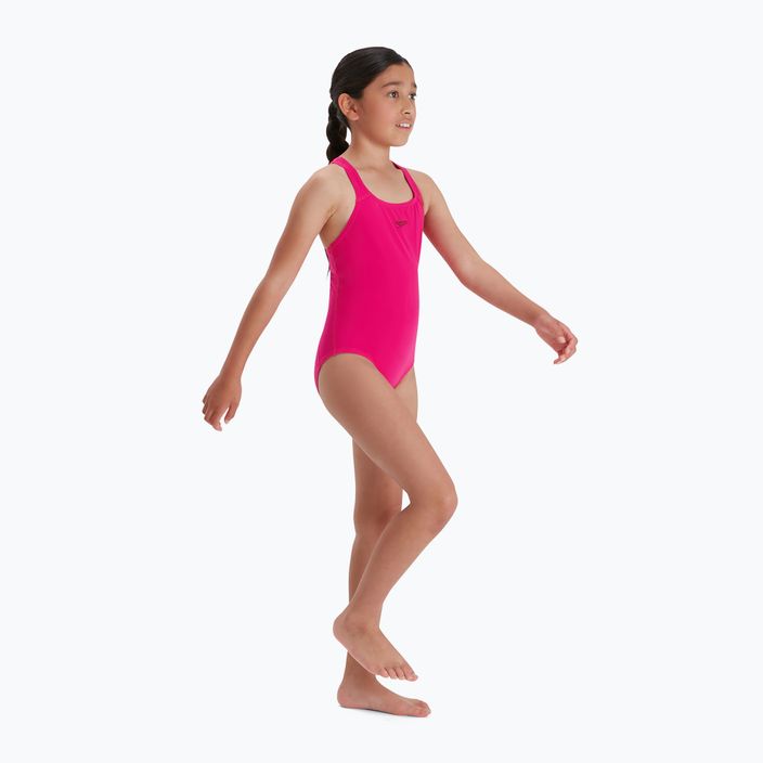 Speedo Eco Endurance+ Medalist costum de baie pentru copii, o singură piesă, roz 8-13457B495 6