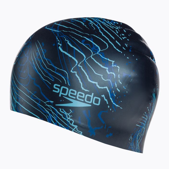 Șapcă de înot Speedo Long Hair Printed albastru marin 68-11306 2